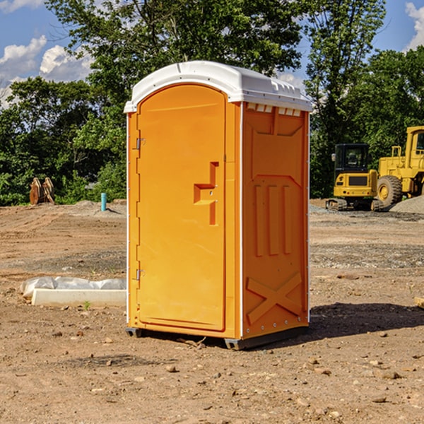 how often are the portable restrooms cleaned and serviced during a rental period in Daingerfield TX